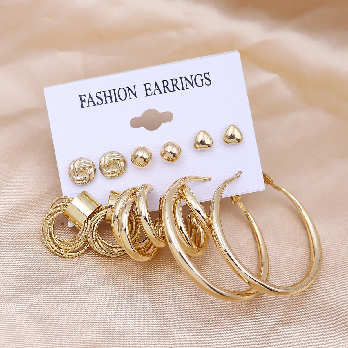 1 Set Simple Style Circle Heart Shape Butterfly Metal Plating Inlay Pearl Women'S Earrings