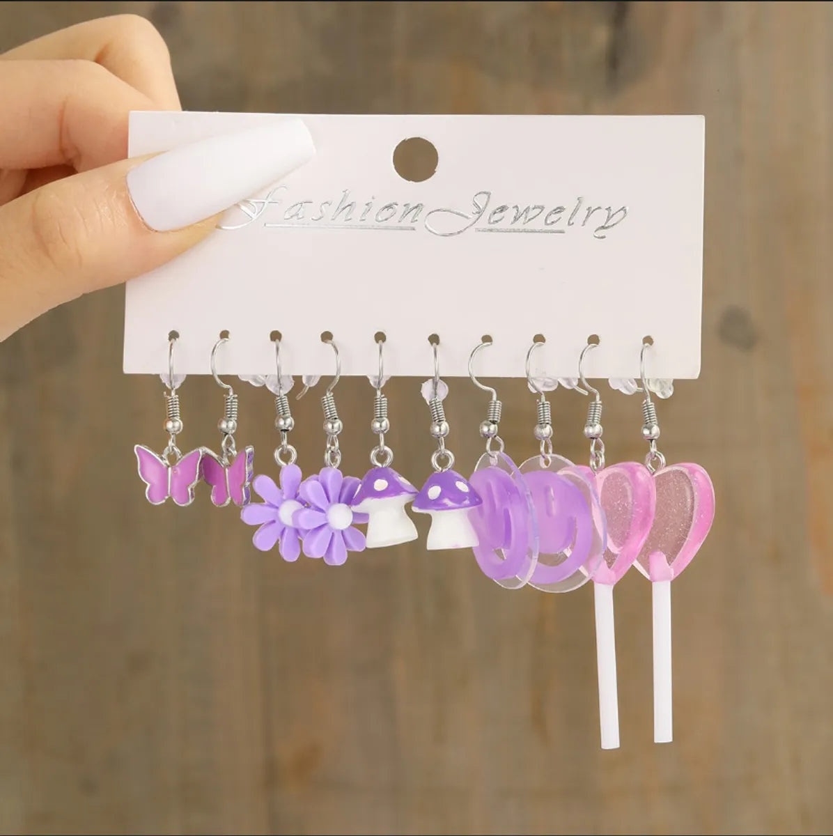 1 Set Simple Style Classic Style Color Block Tassel Epoxy Arylic Drop Earrings