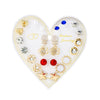 1 Set Simple Style Classic Style Heart Shape Inlay Alloy Rhinestones Ear Studs
