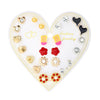 1 Set Simple Style Classic Style Heart Shape Inlay Alloy Rhinestones Ear Studs
