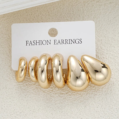 1 Set Simple Style Classic Style Solid Color Plating Arylic Ear Studs