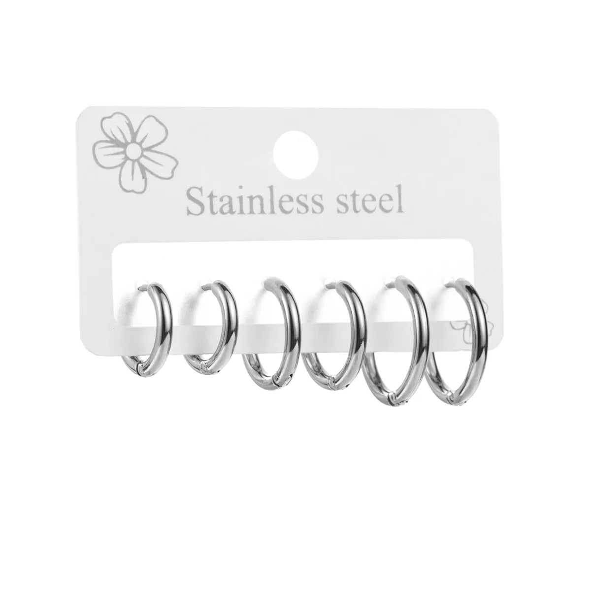 1 Set Simple Style Commute Solid Color 304 Stainless Steel Drop Earrings