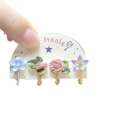 1 Set Simple Style Flower Plating Alloy Ear Cuffs