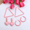 1 Set Simple Style Flower Spray Paint Arylic Drop Earrings