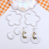 1 Set Simple Style Flower Spray Paint Arylic Drop Earrings