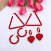 1 Set Simple Style Flower Spray Paint Arylic Drop Earrings