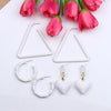 1 Set Simple Style Flower Spray Paint Arylic Drop Earrings