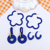 1 Set Simple Style Flower Spray Paint Arylic Drop Earrings