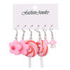 1 Set Simple Style Fruit Enamel Arylic Drop Earrings