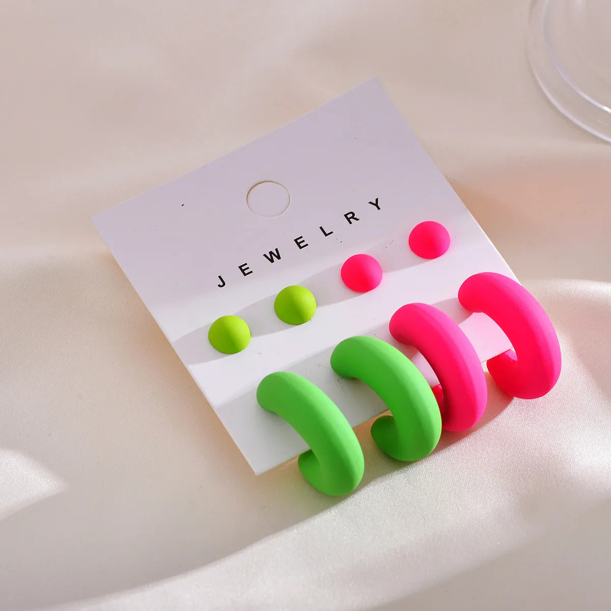 1 Set Simple Style Geometric Arylic Ear Studs