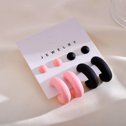 1 Set Simple Style Geometric Arylic Ear Studs