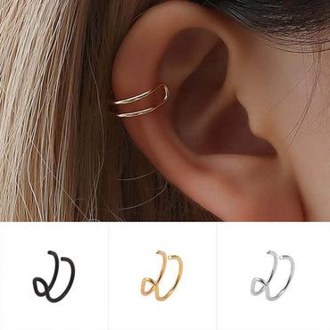 1 Set Simple Style Geometric Copper Plating Ear Clips