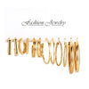 1 Set Simple Style Geometric Solid Color Plating Alloy Hoop Earrings
