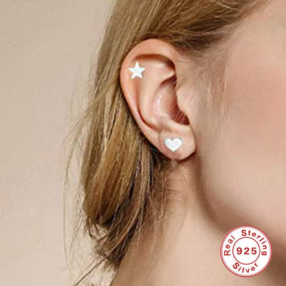 1 Set Simple Style Geometric Sterling Silver Plating Ear Studs