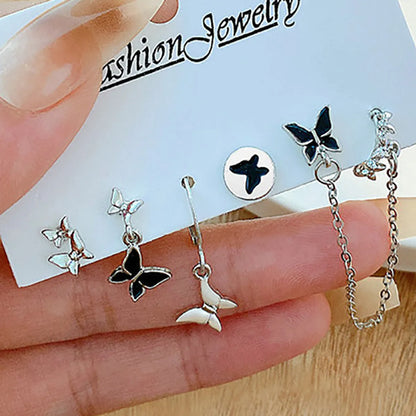 1 Set Simple Style Heart Shape Plating Metal Drop Earrings Earrings