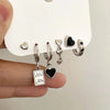 1 Set Simple Style Heart Shape Plating Metal Drop Earrings Earrings