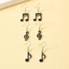 1 Set Simple Style Notes Enamel Alloy Drop Earrings