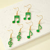 1 Set Simple Style Notes Enamel Alloy Drop Earrings