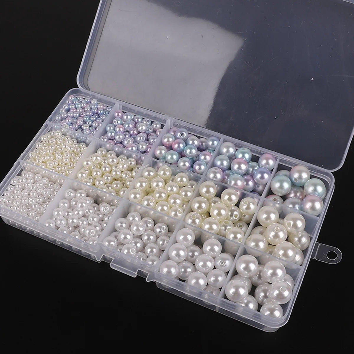 1 Set Imitation Pearl Geometric Round Beads