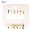 1 Set Simple Style Round Plating Alloy Earrings