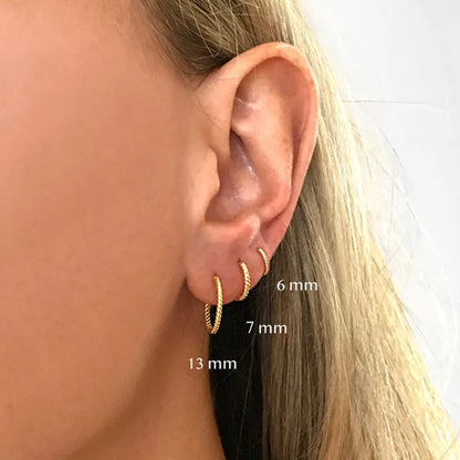 1 Set Simple Style Solid Color Plating Sterling Silver Gold Plated Earrings