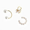 1 Set Simple Style U Shape Inlay Imitation Pearl Pearl Earrings