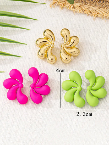 1 Set Simple Style Water Droplets Irregular Stainless Steel Ear Studs