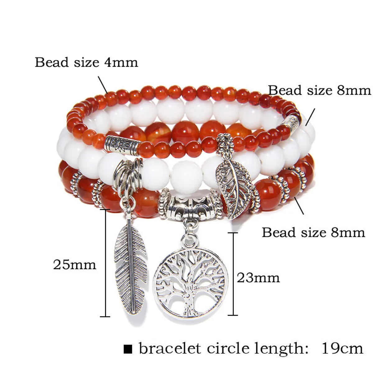 1 Set Streetwear Geometric Agate Metal Women's Bracelets