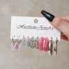1 Set Sweet Simple Style Round Butterfly Leopard Inlay Arylic Artificial Pearls Earrings