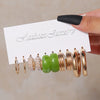 1 Set Sweet Simple Style Round Butterfly Leopard Inlay Arylic Artificial Pearls Earrings