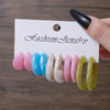 1 Set Sweet Simple Style Round Butterfly Leopard Inlay Arylic Artificial Pearls Earrings