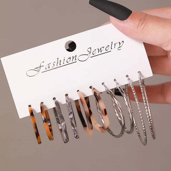 1 Set Sweet Simple Style Round Butterfly Leopard Inlay Arylic Artificial Pearls Earrings