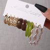 1 Set Sweet Simple Style Round Butterfly Leopard Inlay Arylic Artificial Pearls Earrings