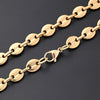 1 Strand/Package 304 Stainless Steel 18K Gold Plated Polished Coffee Bean Chain Jewelry Accessories