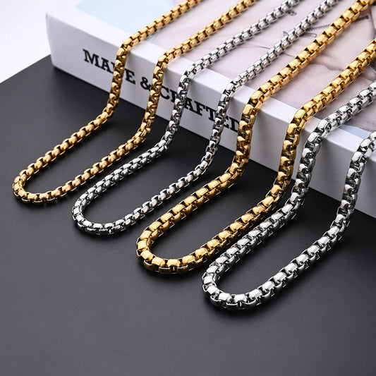 1 Strand/Package 5 Strands/Package 304 Stainless Steel Gold Plated Solid Color Polished Chain