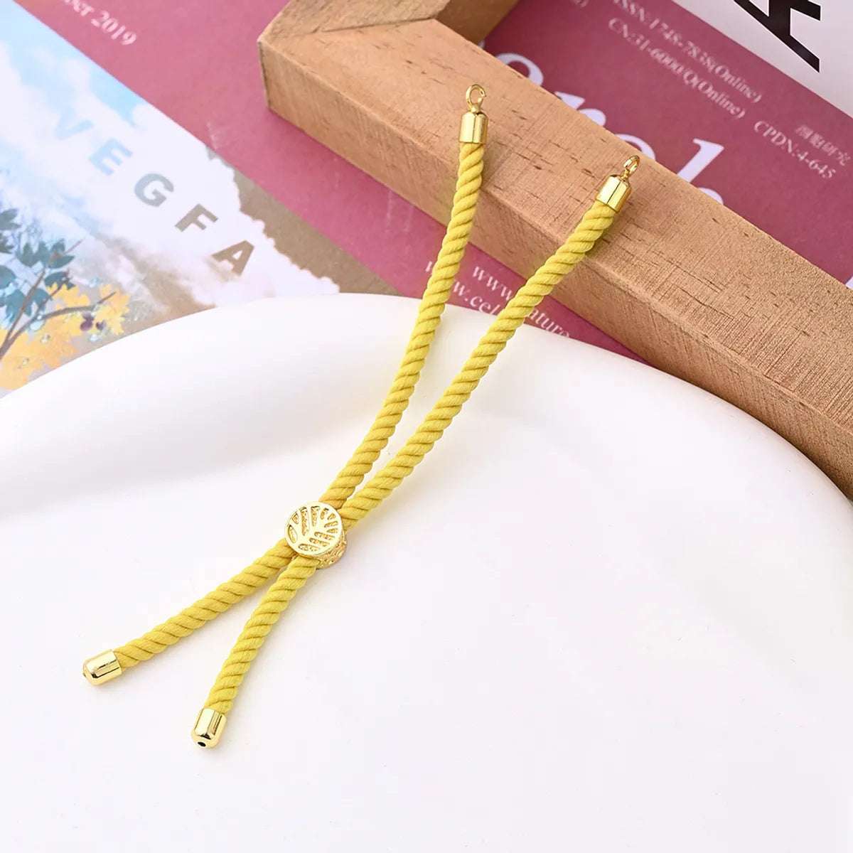 1 Strand/Package Cotton Rope Copper 18K Gold Plated Polished Jewelry Accessories