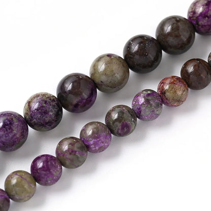 1 Strand/Package Diameter 4mm Diameter 6 Mm Diameter 8mm Hole Under 1mm Hole 1~1.9mm Natural Stone Purple Perilla Stone/Chromagnesite Marble Simple Polished Beads