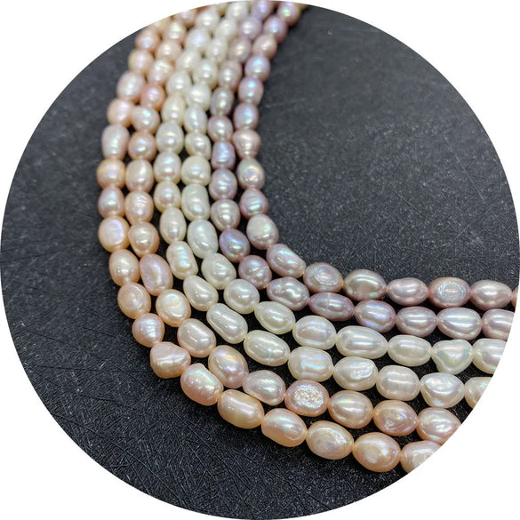 1 String Freshwater Pearl Geometric Beads