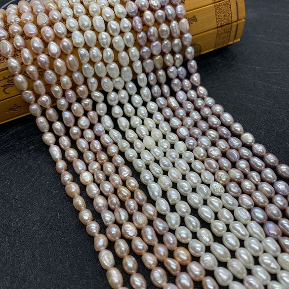 1 String Freshwater Pearl Geometric Beads