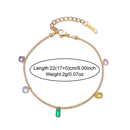 1 Women'S Stainless Steel Gold Anklet