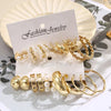 10 Pairs Elegant Retro Classic Style Round Water Droplets Twist Plating Inlay Artificial Pearl Alloy Artificial Gemstones Gold Plated Silver Plated Earrings