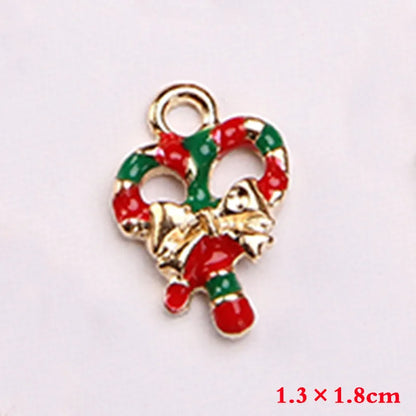 10 PCS/Package 10*17mm 15 * 19mm Alloy Christmas Hat Christmas Tree Santa Claus Pendant