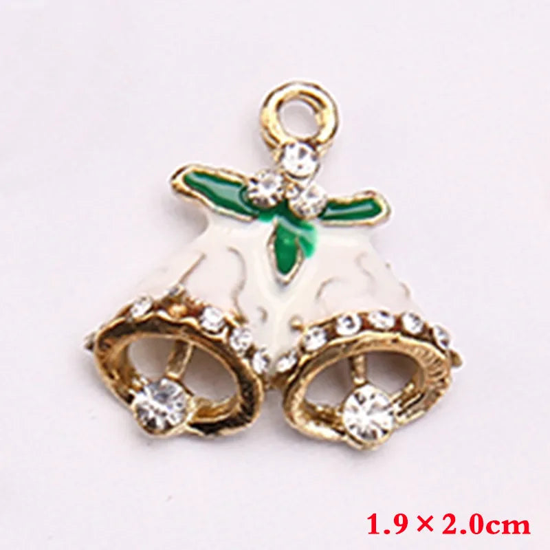 10 PCS/Package 10*17mm 15 * 19mm Alloy Christmas Hat Christmas Tree Santa Claus Pendant