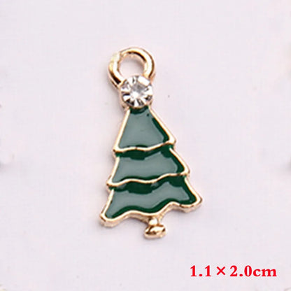 10 PCS/Package 10*17mm 15 * 19mm Alloy Christmas Hat Christmas Tree Santa Claus Pendant