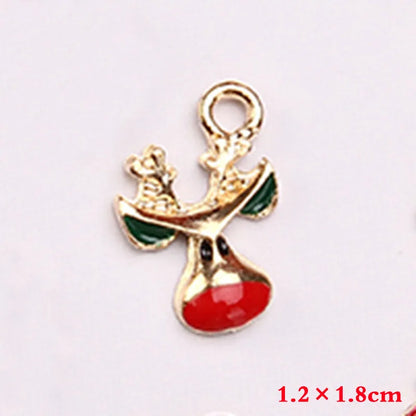 10 PCS/Package 10*17mm 15 * 19mm Alloy Christmas Hat Christmas Tree Santa Claus Pendant