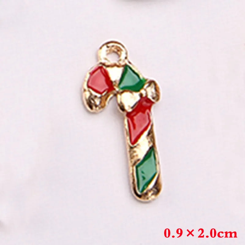 10 PCS/Package 10*17mm 15 * 19mm Alloy Christmas Hat Christmas Tree Santa Claus Pendant