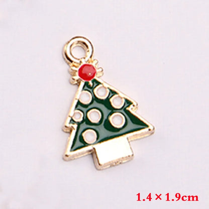 10 PCS/Package 10*17mm 15 * 19mm Alloy Christmas Hat Christmas Tree Santa Claus Pendant