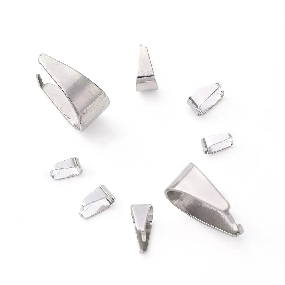 10 PCS/Package 100 PCS/Package 3x7mm 4X8mm 5x10mm 201 Stainless Steel U Shape Simple Solid Color Polished Melon Seed Buckle Jewelry Buckle