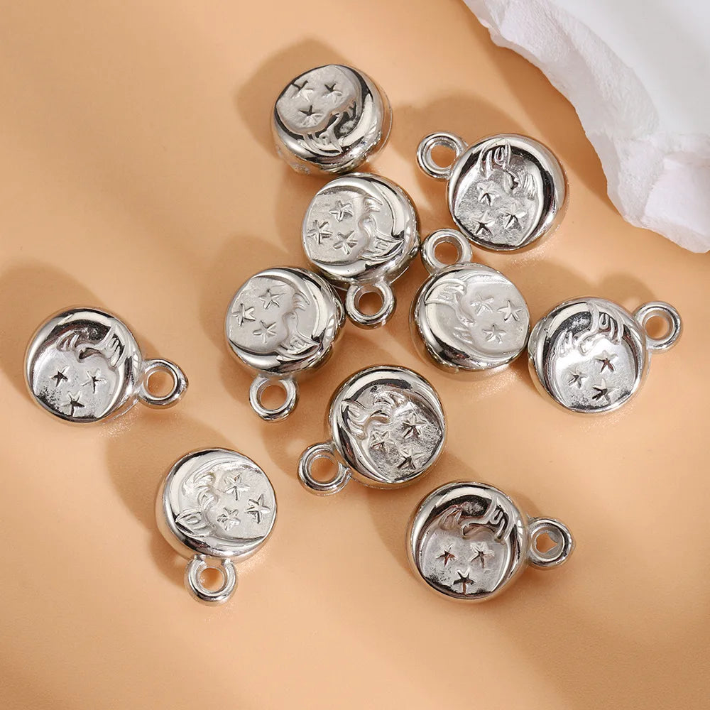 10 PCS/Package 11 * 14mm 12 * 15mm 9*18mm Hole 2~2.9mm Zinc Alloy Cross Sun Key Polished Pendant