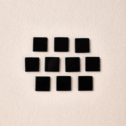 10 PCS/Package 20 PCS/Package Diameter 10mm Diameter 12mm Diameter 14mm Natural Stone Agate Square Solid Color Polished Interface